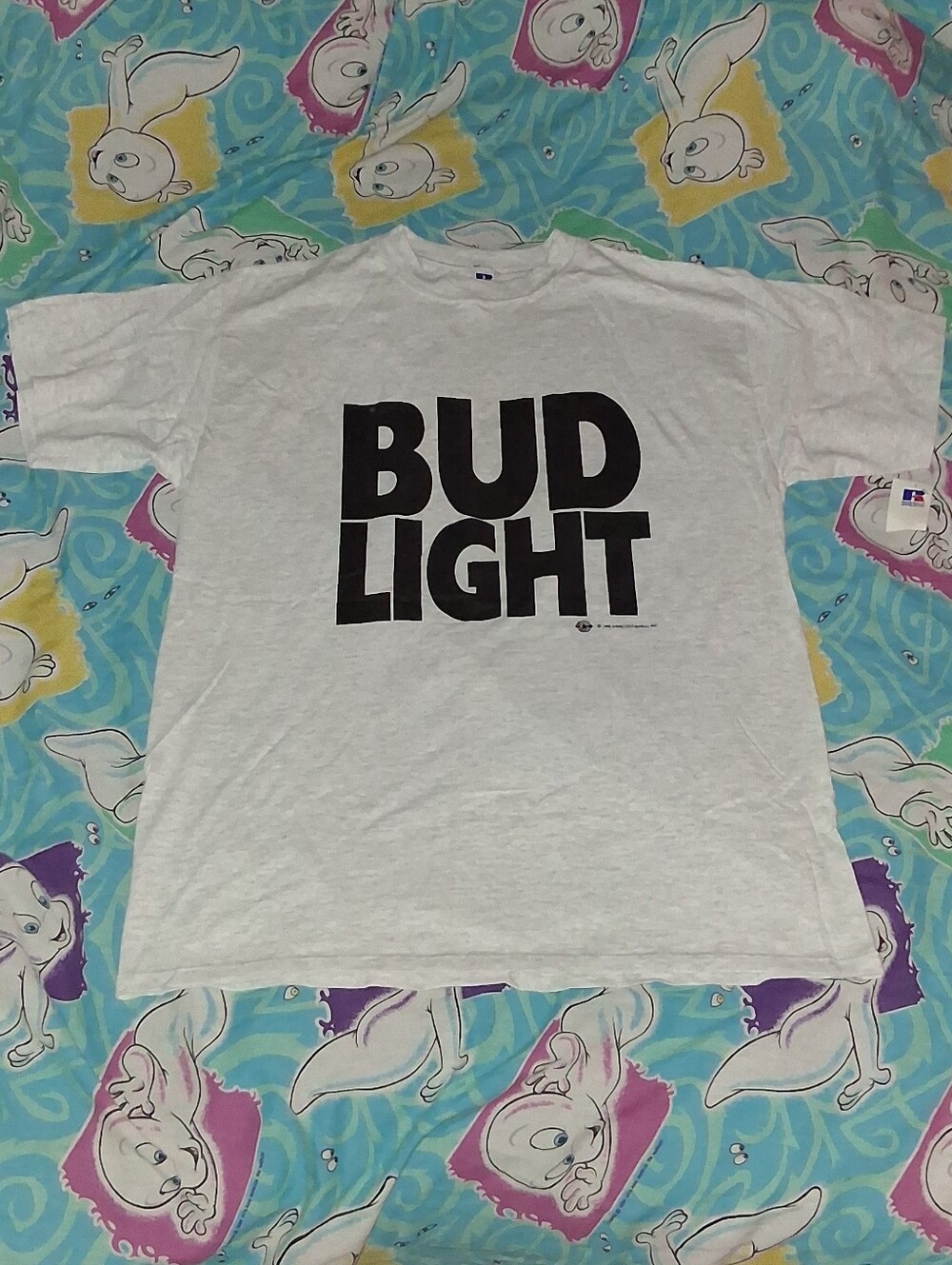 New 1992 Russell Athletic Bud Light Promo Shirt Vintage 90s Tee Budweiser